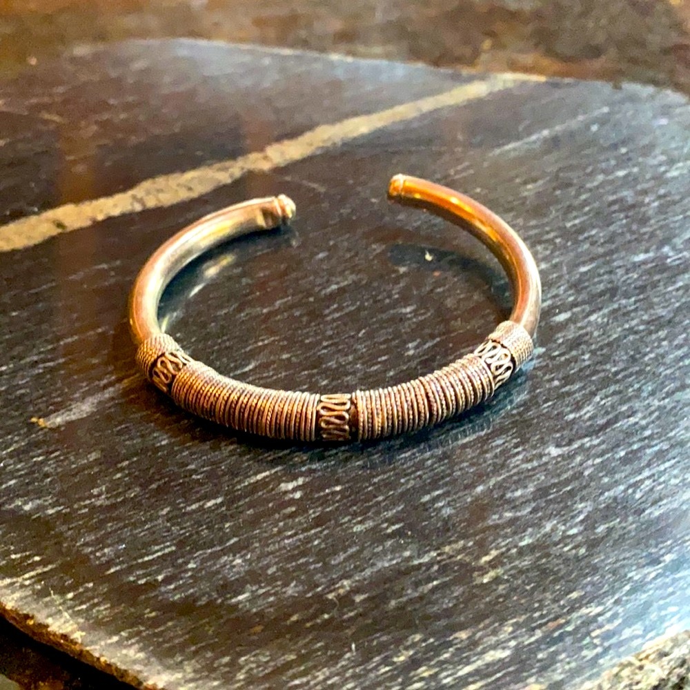Sterling silver cuff bracelet🌺solid